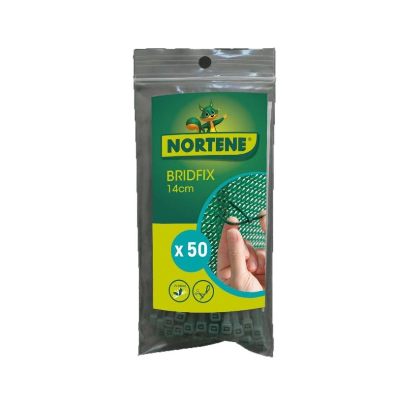 BRIDA NYLON BRIDFIX 14 CM VERDE 50 UDS. REF. 147125