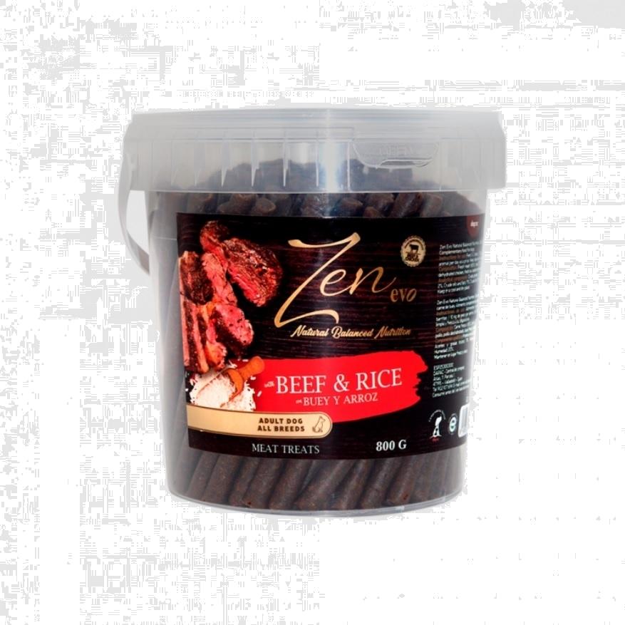 ZEN EVO BARRITAS BUEY Y RICE 800 GRS.