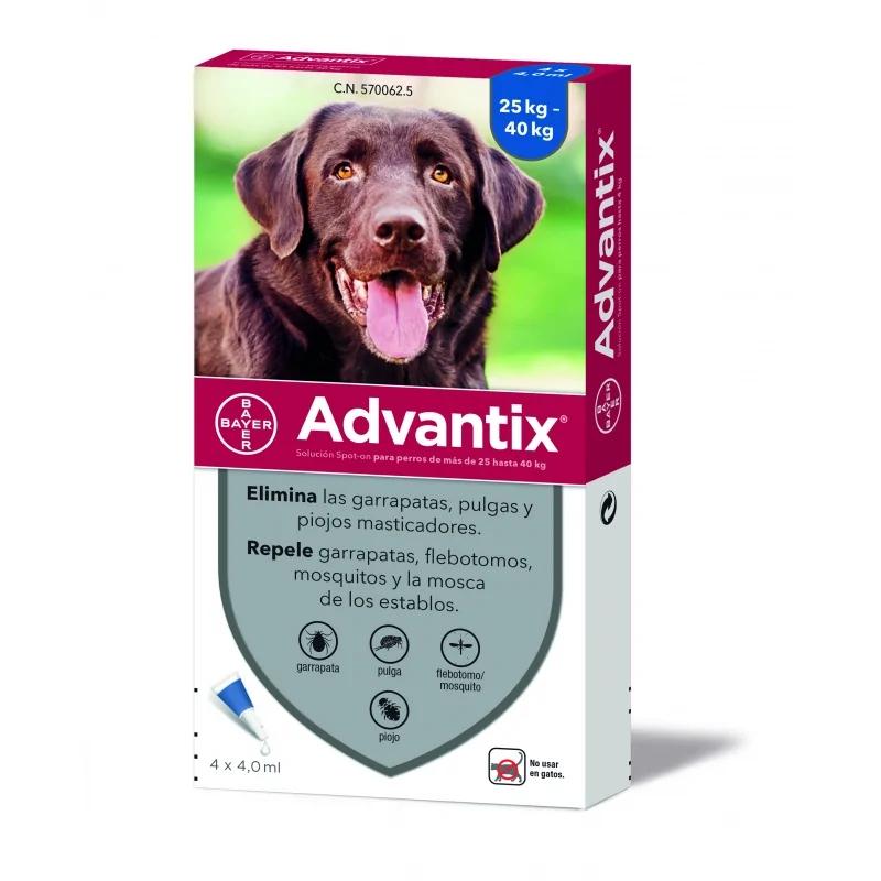 ADVANTIX + 25 KG. 4 PIPETAS.