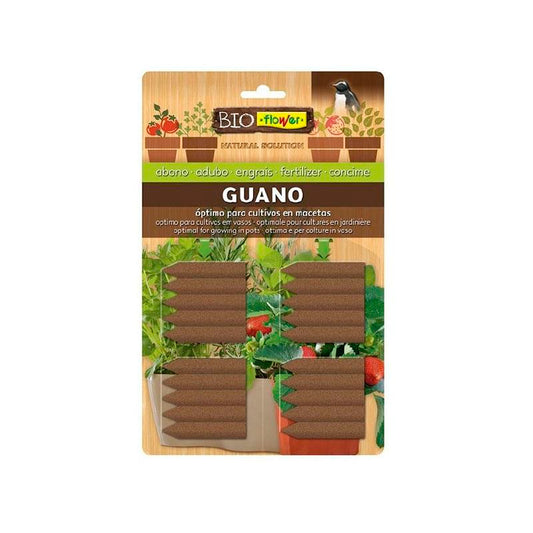 ABONO CLAVOS GUANO 20 UDS BIOFLOWER