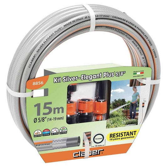 MANGUERA SILVER ELEGANT 5/8" CON CONECTORES Y LANZA ROCIAORA D88560000